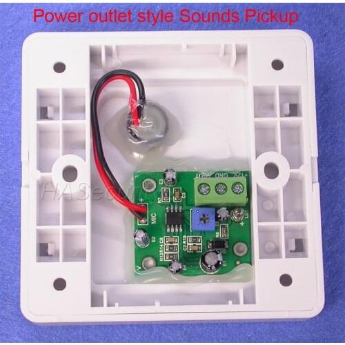 Sound monitor Power Outlet Style MIC microphone with pre-amplifier for CCTV IP camera Volume output Adjustable