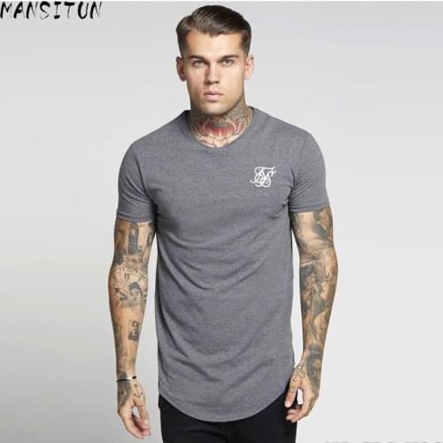 Men Fashion summer Solid color Black white gray T-shirt Cotton Swag Mens skateboard T shirt solid Hip Hop T shirt Mens Tees