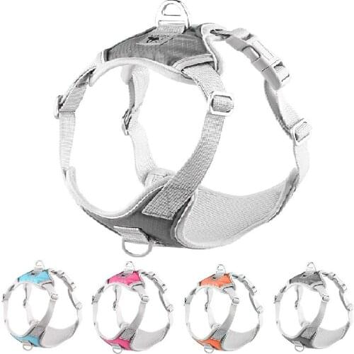 Dog Harness Soft Adjustable Reflective Puppy Harness Pet Walk Out Harnesses Vest Collar Hand Strap for Small Medium Dogs