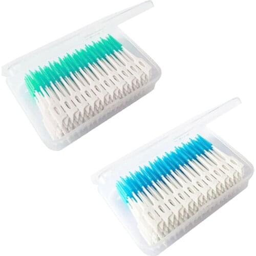 160pc Soft Interdental Brushes Silica Gel Plaque Removal clean Brushes for Teeth