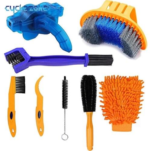 6/8PCS Bicycle Cleaning Tool Kit-Cleaning Brush,Chain Cleaner Suitable For Mountain, Road, City, Hybrid,BMX Bike ,Folding Bike