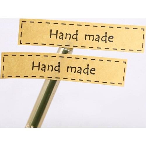 HAND MADE Kraft Sticker Labels for Handmade Product,Baking Decorative Seal Sticker,gift sticker,DIY Gifts Decoration 160pcs/lot