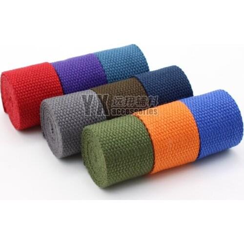 NEW 3cm Wide 17 Solid Strong Polyester Canvas Webbing 5 Meters DIY Shoulder Bag Buckles Belt Accessories