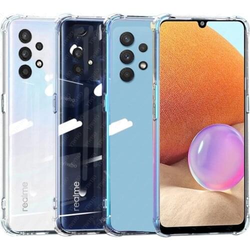 Anti-shock Clear Case for Samsung A 32 on Galaxy A32 Silicone Phone Cases Samsung Galaxy A32 4G/5G Soft Cover Samsung A32 Case