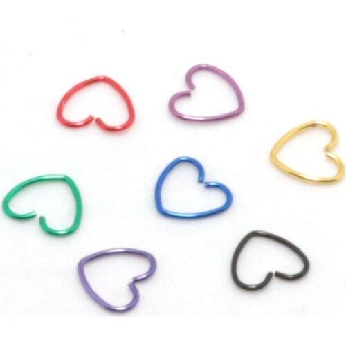 Heart Shape Earring Nose Ring Tragus Piercing Body Jewelry Nipple Labret Anodized Seamless Endless Tragus Cartilage Hoop Ring