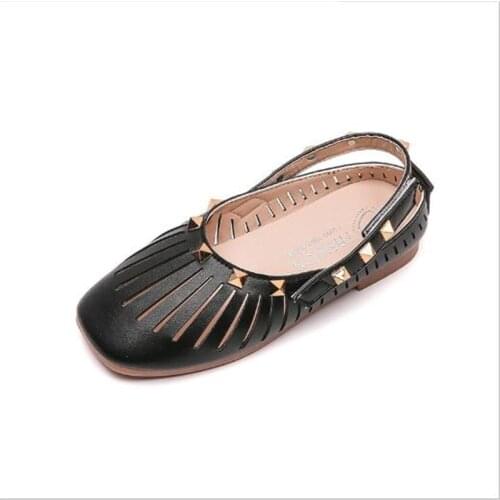 Spring and Autumn Baby Shoes 0-1-2-3-4-5 Years Old Baby First Walkers Soft ventilation Soled Sweet Princess Girls Rivet Slippers