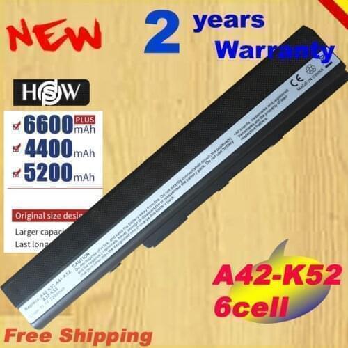 [Special price] 5200mAh Laptop Battery For Asus A32-K52 K52 K52J K52DR K62 K62F K62J K62JR N82 K52JC K52JE K52JK K Fast Shipping