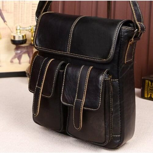 Cowhide style messenger bag High quality Natural genuine leather handbags business casual shoulder Bags leisure Storage handbag