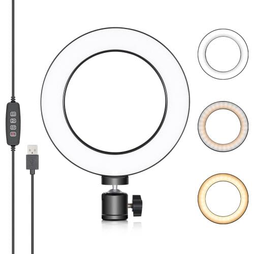 Neewer Dimmable LED Ring Light 10-inch Selfie Ring Light with Tripod Stand, Ringlight for Makeup Youtube For Vlog