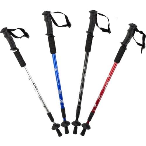 Adjustable 3 Section Cane Anti-slip Trekking Poles Walking Stick Ultralight For Outdoor Camping Hiking Climbing