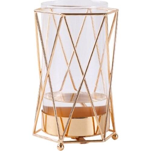 Table decoration rose bottle glass transparent living room flower arrangement dry flower decoration