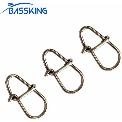 TAF 20pcs Stainless Steel Snaps Fishing Connector Pin 1# 2# Power 17kg/20kg Enhanced Pins Fishing Accessories Pesca