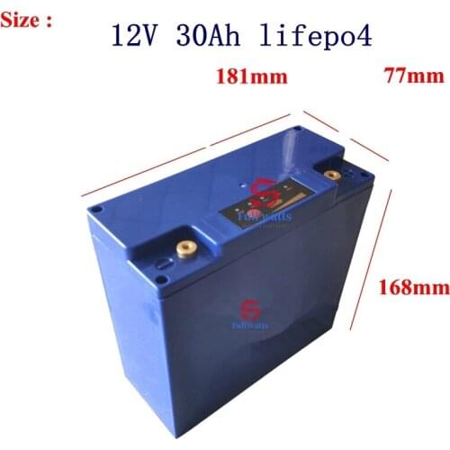 12v 30Ah lifepo4 battery pack High drain lifepo4 12v 30ah battery case BMS for Energy Storage Outdoor + 5A Charger