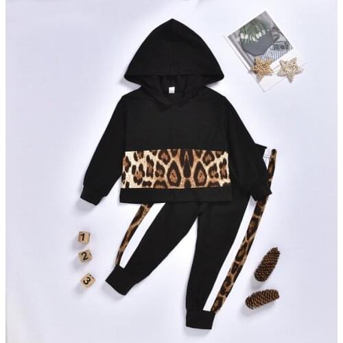 2-6Yrs Children Girls Hooded Clothes Spring Boys Long Sleeve Tops+Pants 2Pcs Autumn Clothing Outfits