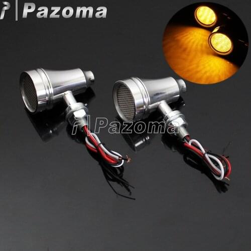 2 Pcs Motorcycle LED Amber Light Indicator Blinker Universal Turn Signal Lights Flashers for Yamaha Suzuki Honda Ducati