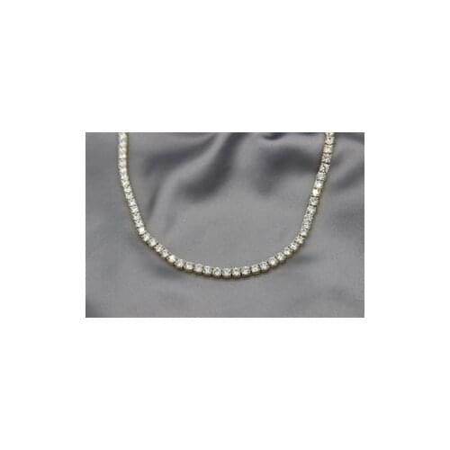 4mm. Diamond Cut Gold Plated Waterway Choker Necklace