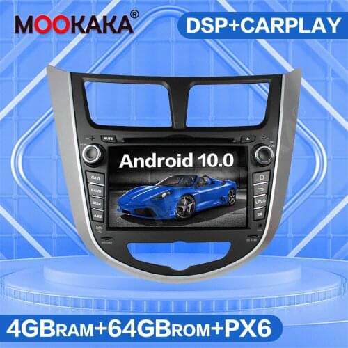 4G SIM LTE Android 10.0 64GB Car Multimedia Player Radio For Hyundai Accent Verna 2011 2012 Audio Auto GPS Navigation Head Unit