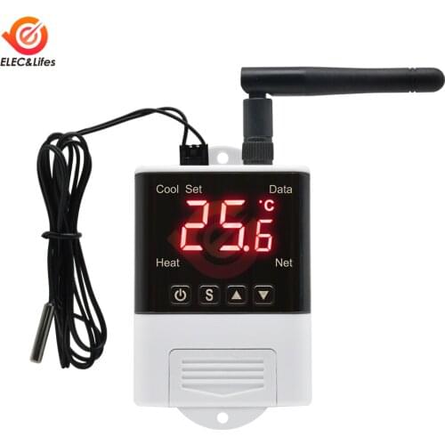 DTC1201 AC 110V 220V Digital Thermostat NTC Sensor LCD Display WiFi Temperature Controller Thermoregulator For heating cooling