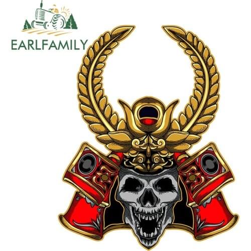 EARLFAMILY 13cm x 10.3cm for Samurai Car Bumper Stickers Laptop Fine Decal Sunscreen Funny Personality Waterproof Decoration