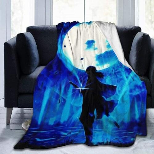 Anime Fleece Blanket Throw Demon Slayer Blanket Soft Blanket Plush Fluffy Blanket Warm Cozy Throw Seasons Couch Bed Sofa