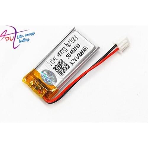 XHR-2P 2.54 600mAh 602040 3.7V lithium polymer battery MP3 point reading pen scan code instrument intelligent instrument