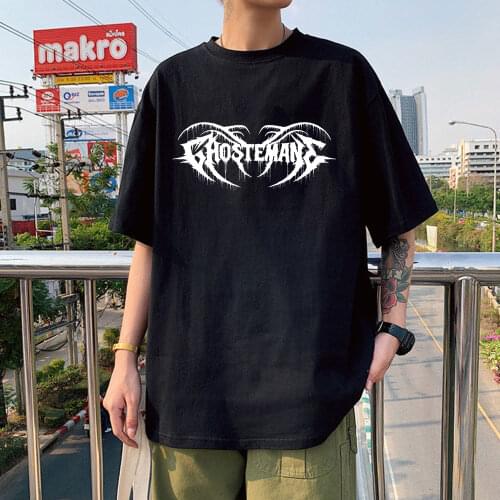 Metal Rap Style Mercury Retrograde Image Printed Ghostemane T Shirt Tees Black White Short Sleeve Oversized Cotton T-shirt Tops