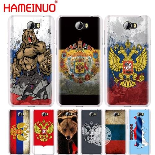 HAMEINUO the Flag of Russian Federation bear eagle cell phone Cover Case for Huawei Honor 5A 6A 6C 6X 9 NOVA PLUS lite Y3 ii 2