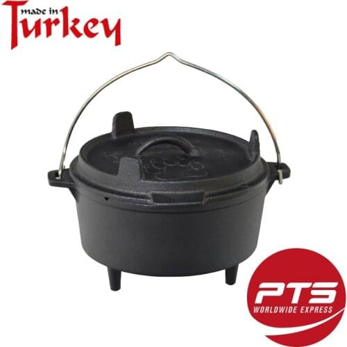 Turkish Brand NURGAZ Granite Casting Camping Pot Household Kitchen Cooking Cookware Granite Cast Iron Griddle Pan Dutch Oven