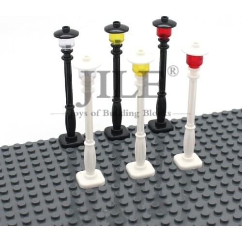 Moc Retro Street Light Lamp Set 2x2x7 11062 DIY Building Blocks Bricks Parts Compatible with Assembles Particles City View Toys