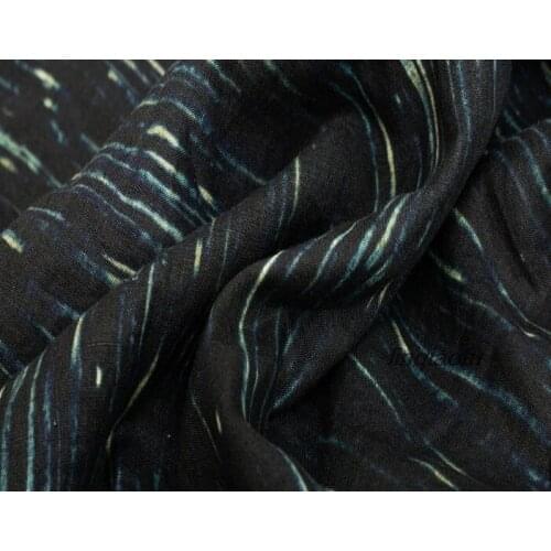 Spring, summer and autumn cheongsam dress wide leg pants linen printed apparel fabric