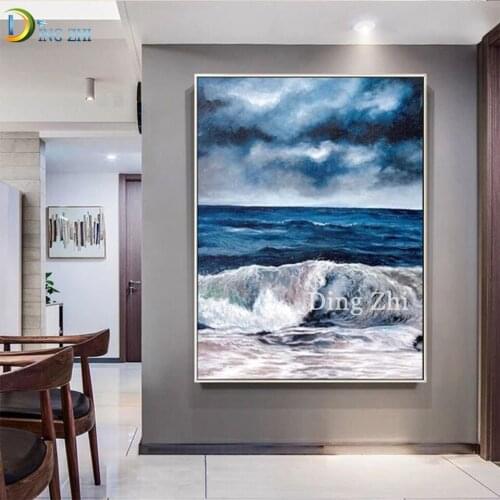 Full Square/Round Drill 5D DIY Diamond Painting Seaview Waves Frameless Diamond Embroidery Cross Stitch Rhinestone Home Decor