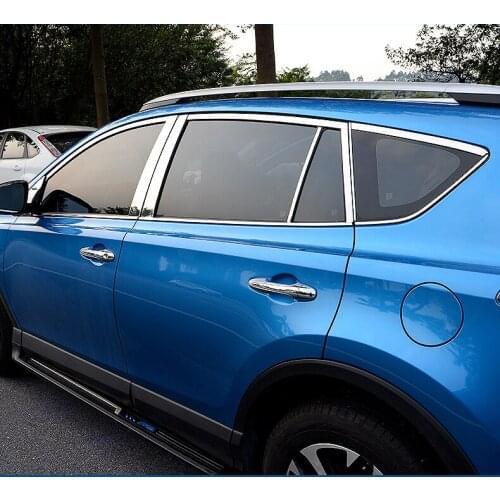 Stainless steel Exterior Window Sill Lid Trims for toyota RAV4 2013 2014 2015 2016 2017 2018 Car Styling