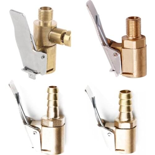 1 Pcs Auto Car Air Pump Nozzle Adapter 6/8mm Brass Tyre Tire Air Chuck Inflator Pump Valve Clip Clamp Connector