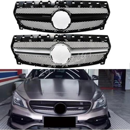 Car Front Racing Billet Bumper Grille Upper Grill Cover For Mercedes Benz W117 CLA-Class 2017 2018 2019 AMG Style