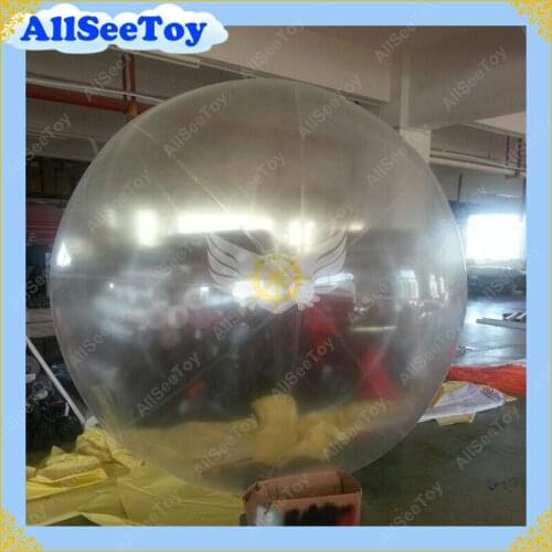 Transparent Color 2m Diameter Inflatable Helium Balloon With Plastic Boston Air Valve/Inflatable Sky Ball Sphere /Free Shipping