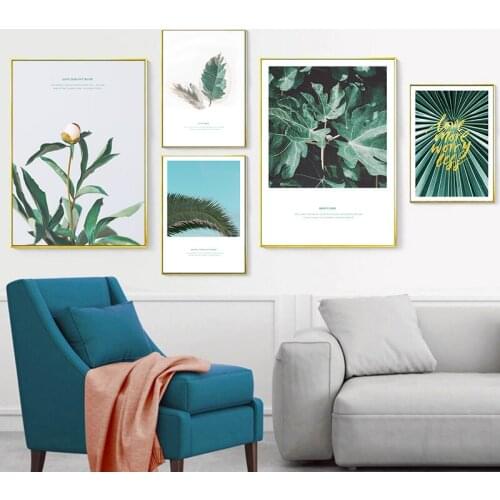 Nordic pillar plants Nord style canvas wall art minimalist printing decorative painting tropical decoration