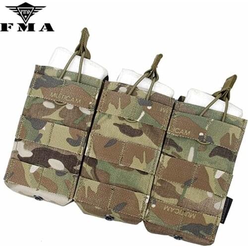 FMA TMC Tactical Pouches Triple Molle 556 Magazine Pouch Tactical Military MOLLE Vest Trigeminy Storage Bag Free Shipping