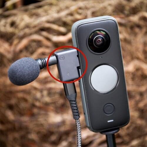 Charging Audio Adapte For Insta360 ONE X2 Mini Microphone External Adapter Panoramic Camera Accessories