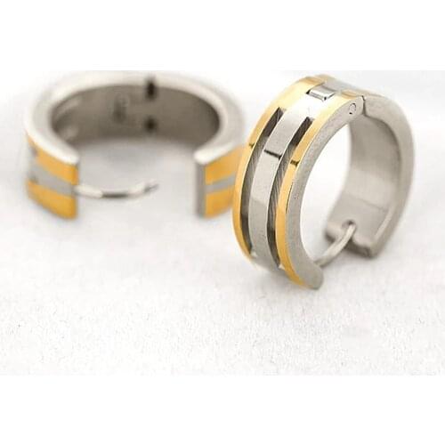 Sunshine Jewelry Stainless Titanium Steel Hollow Petals Women Earrings