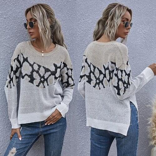 2020 Autumn New Loose Original Design Pullover Long Sleeve round Neck Bottoming Knitted Sweater Women