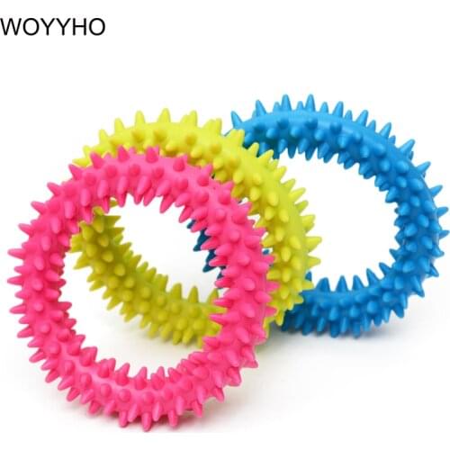 Pet Chew Toys For Small Dogs Resistance To Bite Rubber Ring Teeth Cleaning Puppy Dog Training Toys