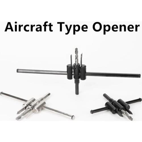 120/200/300mm Drill Bit Circle Hole Saw Adjustable Drill Bit Aircraft Type Wood Circle Hole Saw Cutter Cordless Woodworking Tool