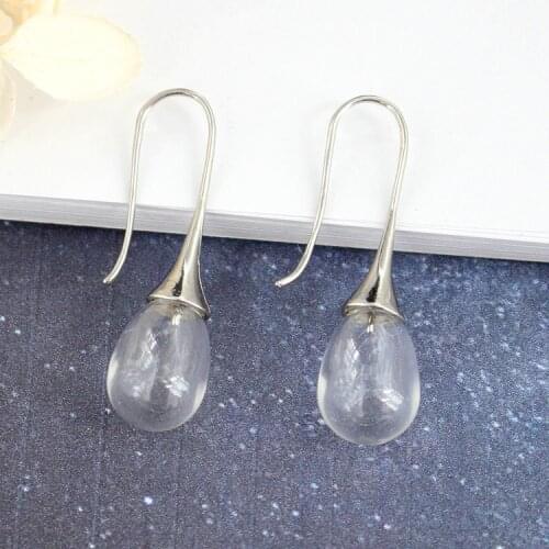 2Pairs Mini Tear Drop Dangle Earring 10mm Colorful Ball Earring glass terrarium Earrings