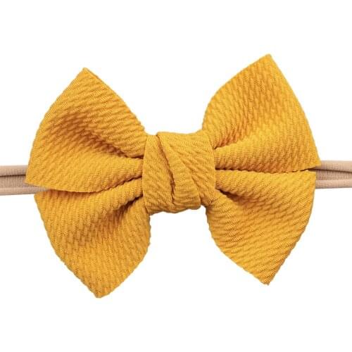 20pcs/set Infant Headband Baby Bow Headband Soft Nylon 4.5 Inch Bows Sweet Design Knotted Children Fashion Headbands