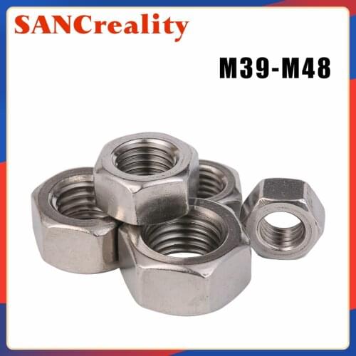 304 Stainless Steel Hex Hexagon Nut DIN934 M8 M10 M12 M16 M20 M39 M42 M45 M48 Screw Nuts