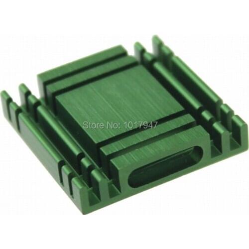 1PCS 28x28x6mm Aluminum Green IC Heat Sink For Electronic Computer