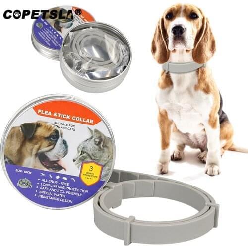 Copetsla 3 Month Flea Tick Collar For Dogs Cats collar Pet Adjustable Dog Collar for Small Dogs Pets Accessories Cute Products