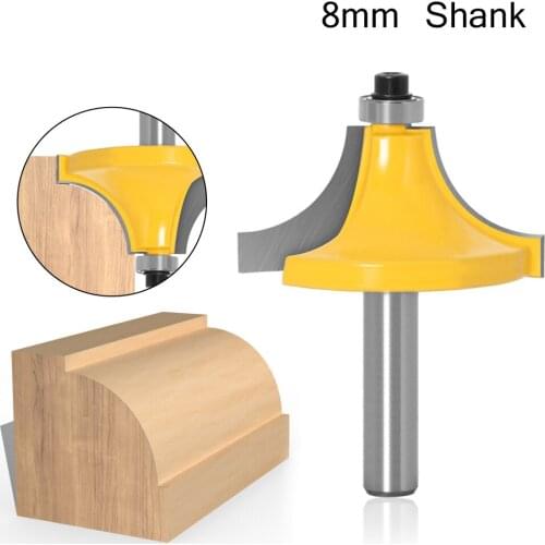 1pc 8mm Shank Round Over Edging Router Bit with Bearing Wood Milling Cutter Woodworking Trimming Tools Endmill