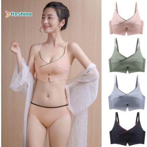 Fashion Stitching Sexy and Comfortable Casual Sports Underwear, Womens Adjustable Gathered Bra