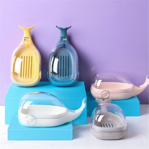 Fish Shape Soap Dish Bar Soap Holder Box Stand Case Tray for Shower Plastic Travel Bath Tools Bathroom Kitchen Accesorios мыло